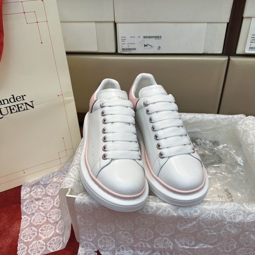 McQueen Alexa McQu Silk Leather Shoes