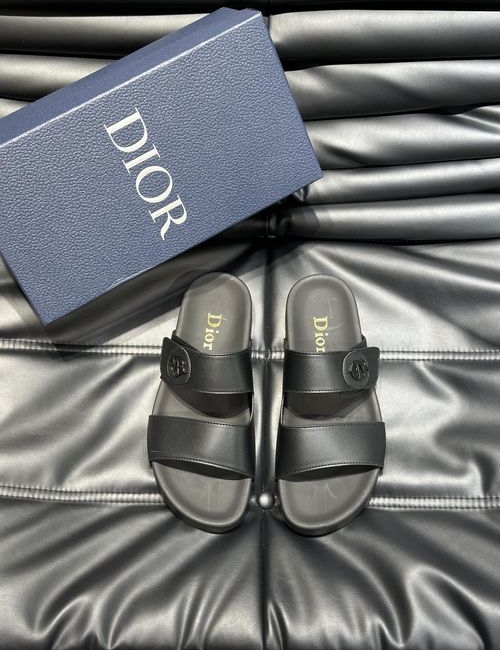 Christian Dior CD Calfskin Casual Slides With Hardware