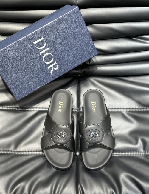 Christian Dior CD Calfskin Casual Slides With Hardware