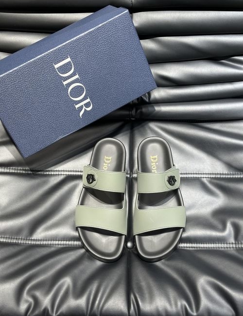 Christian Dior CD Calfskin Casual Slides With Hardware