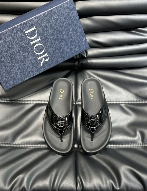 Christian Dior CD Calfskin Casual Slides With Hardware