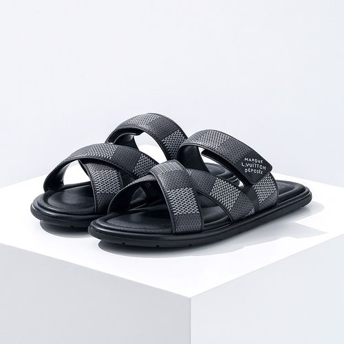 Louis Vuitton LV Top Layer Cow Leather Slippers