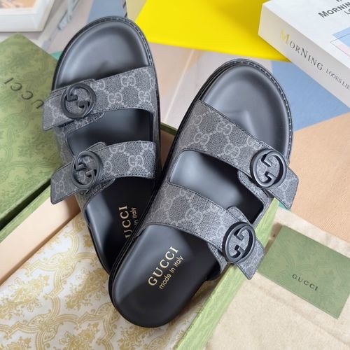 Gucci Monogram Pattern Comfortable Casual Sandals