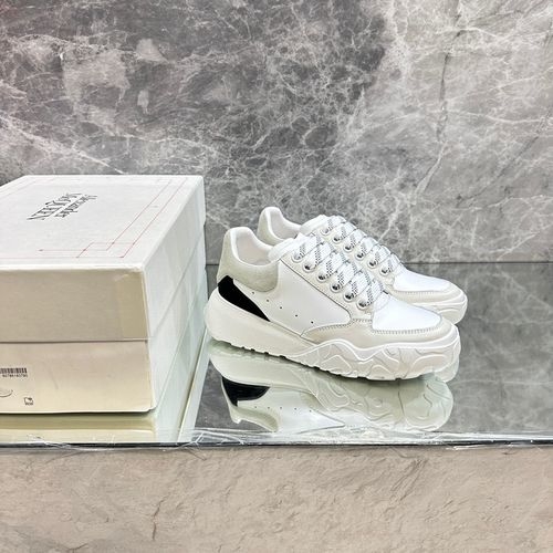 McQueen Upgraded Chunky Sneakers Silk Leather Comfortable