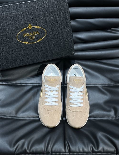 Prada Casual Leather Sneakers With Foam Sole