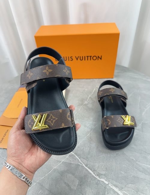 Louis Vuitton LV Beach Shoes With Premium Leather Upper