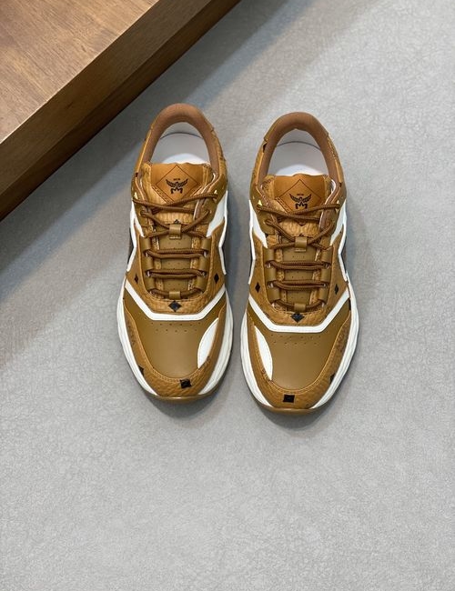 MCM Skystream Cubic Jacquard Sneakers Leather Trim