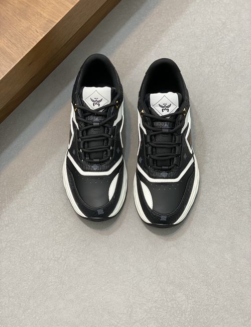 MCM Skystream Cubic Jacquard Sneakers Leather Trim