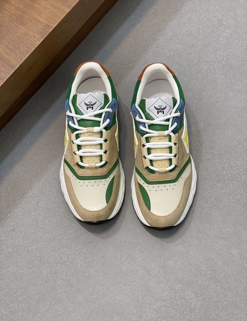 MCM Skystream Cubic Jacquard Sneakers Leather Trim