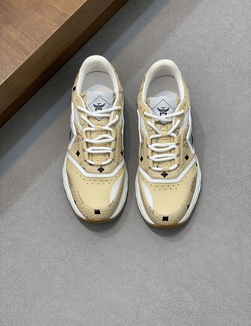 MCM Skystream Cubic Jacquard Sneakers Leather Trim