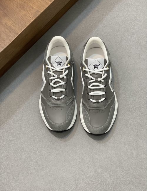 MCM Skystream Cubic Jacquard Sneakers Leather Trim