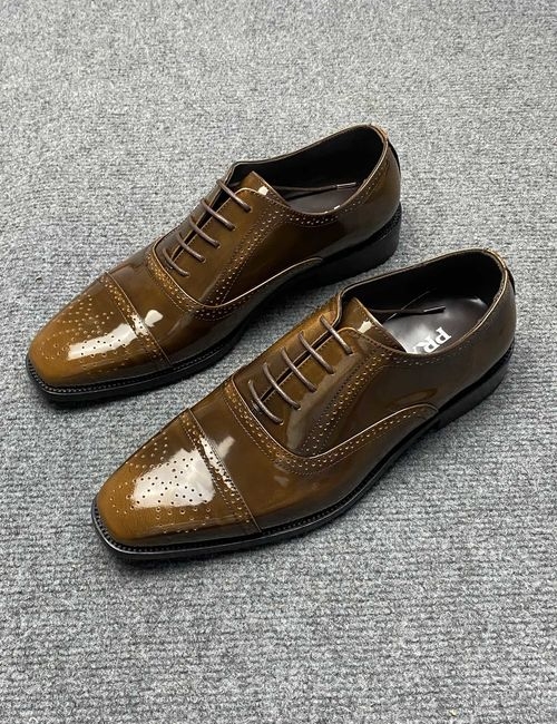Prada Patina Leather Shoes Cowhide Lining Leather Outsole