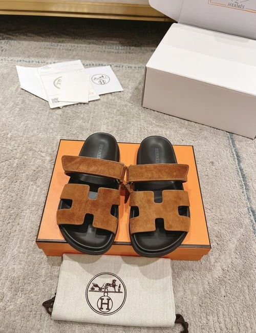 Hermes Chypre Slippers With Comfortable Soft Insole