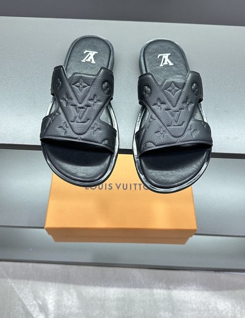 Louis Vuitton LV Cowhide Upper Slippers With Original Outsole