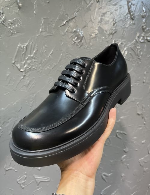 Prada Patent Leather Lace-Up Derby Shoes