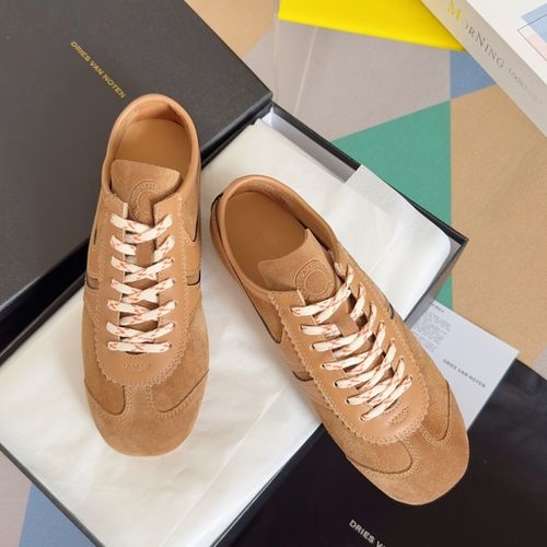 Dries Van Noten DVN Retro Suede Paneled Sneakers