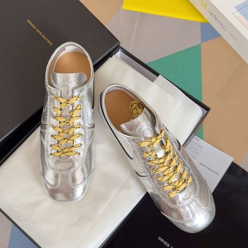 Dries Van Noten DVN Retro Suede Paneled Sneakers