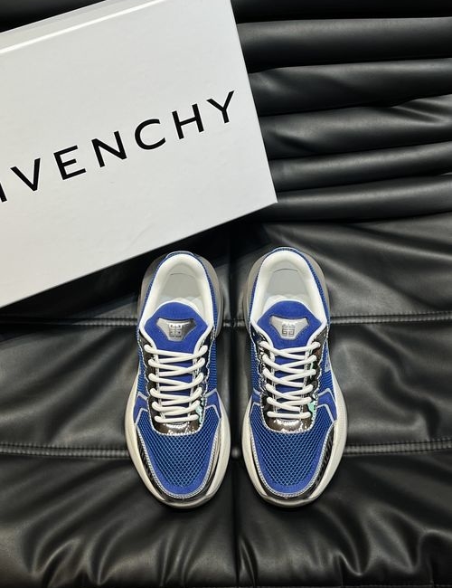 Givenchy Logo Calfskin Mesh Casual Sneakers