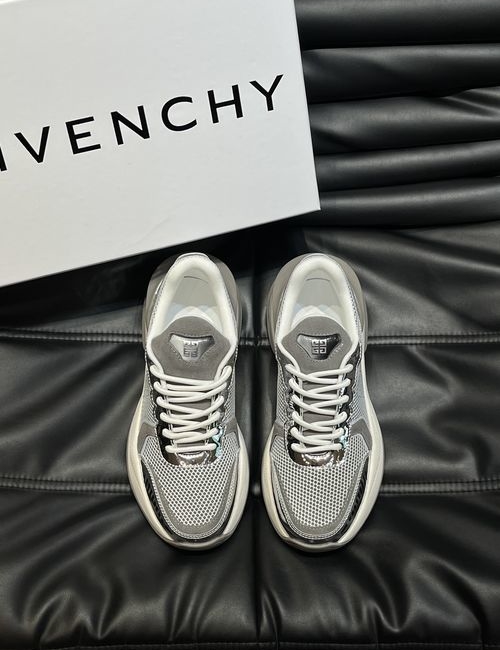 Givenchy Logo Calfskin Mesh Casual Sneakers