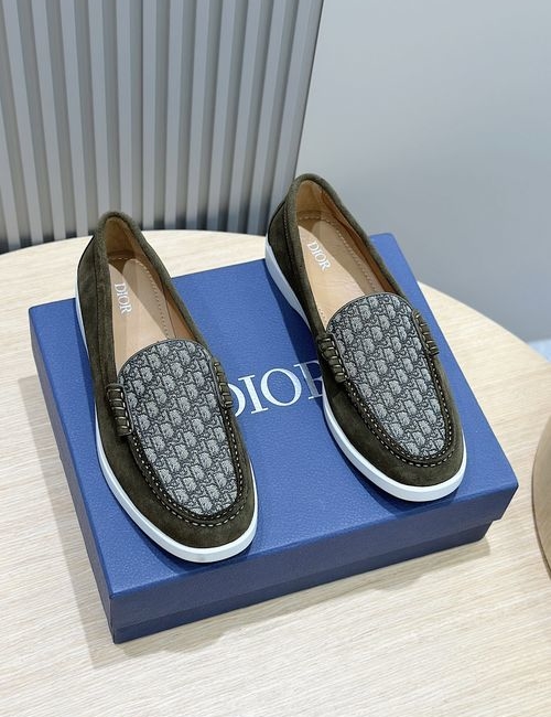 Christian Dior CD Granville Suede Oblique Loafers