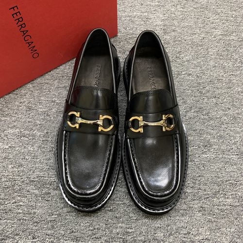 Ferragamo Patent Leather Platform Loafers