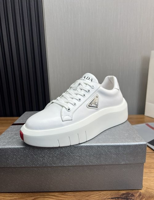 Prada Cow Leather Waterproof Fabric Casual Shoes