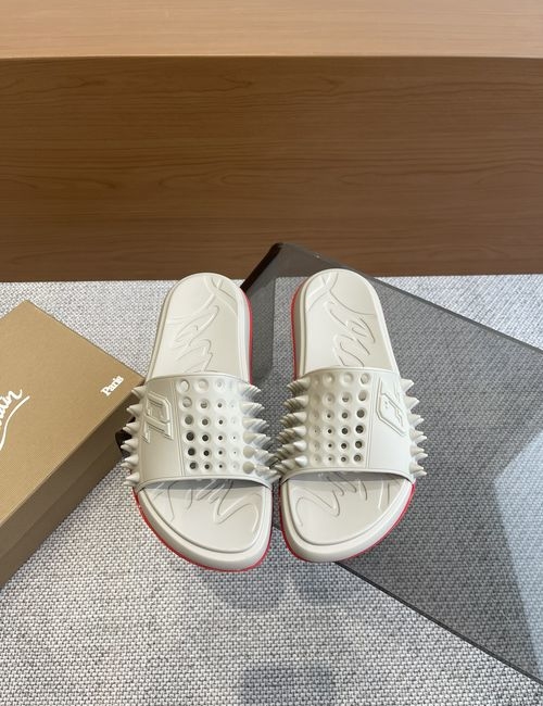 Christian Louboutin Rivet Slide Sandals With EVA Outsole