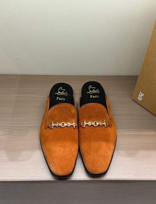 Christian Louboutin Leather Half Slides Cowhide Upper Leather Sole
