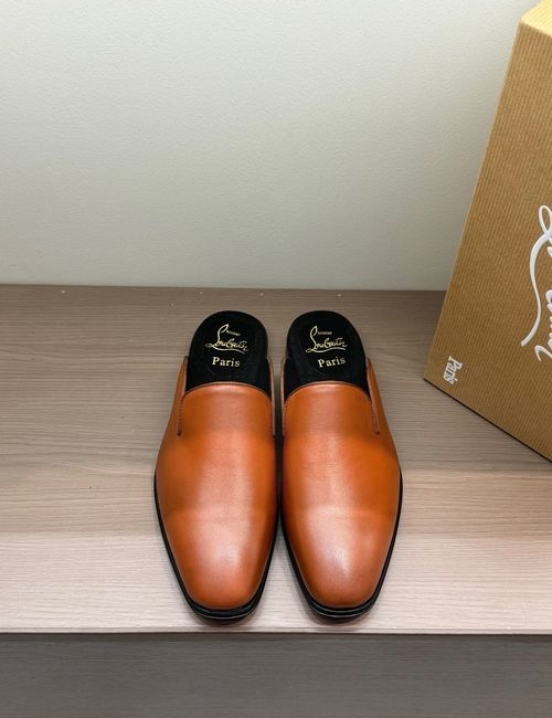 Christian Louboutin Leather Half Slides Cowhide Upper Leather Sole
