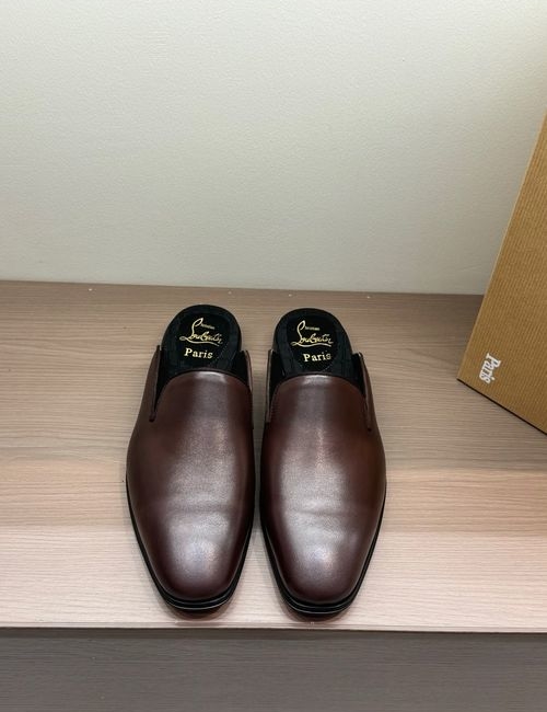 Christian Louboutin Leather Half Slides Cowhide Upper Leather Sole