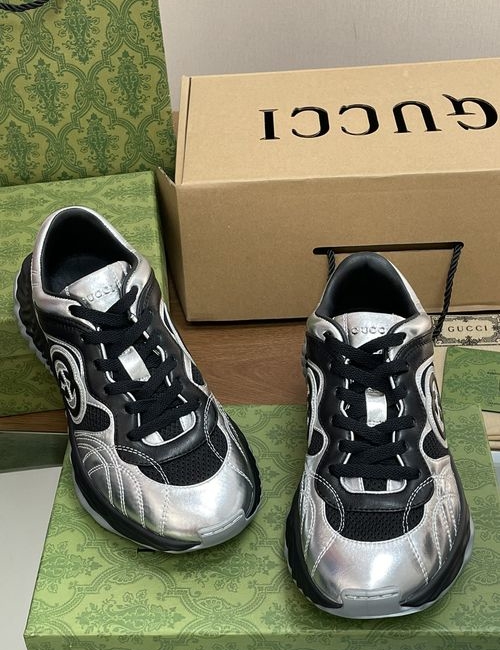 Gucci Ripple Series Calfskin Leather Sneakers