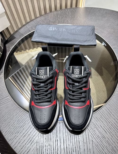 Givenchy Vintage Cutout Leather Logo Sneakers