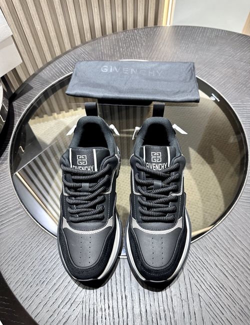 Givenchy Vintage Cutout Leather Logo Sneakers