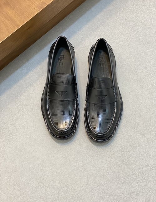 Fendi Calfskin Formal Casual Leather Shoes