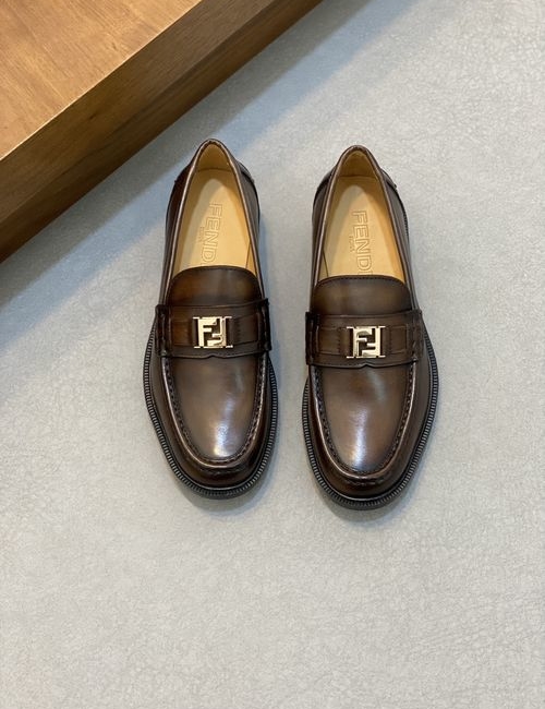 Fendi Calfskin Formal Casual Leather Shoes