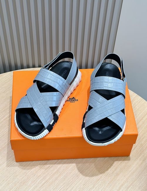 Hermes Electric Sandals Contrast Color Lightweight Sole