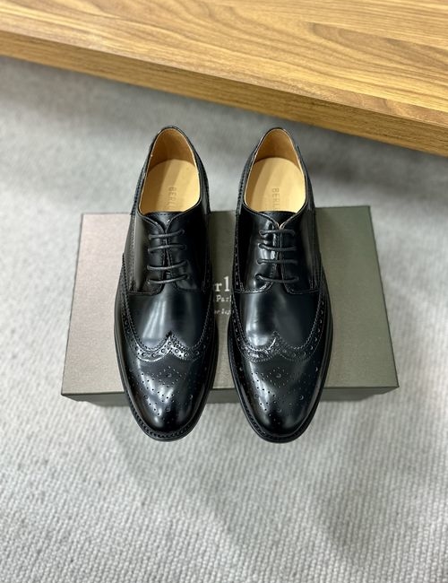 Berluti Embossed Pattern Leather Shoes With Sole