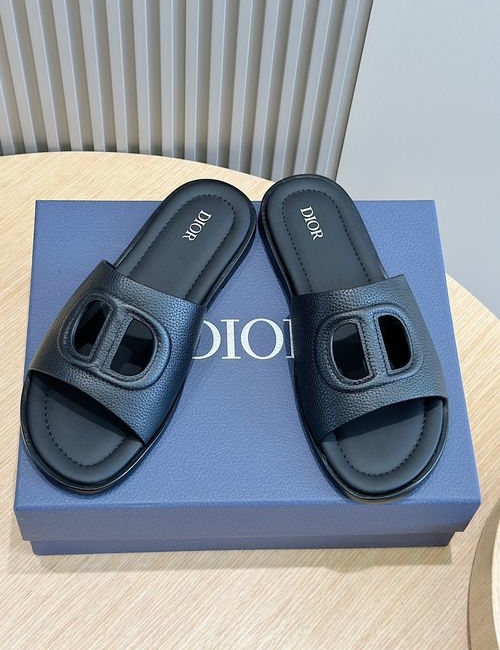 Christian Dior CD Alias Cowhide Sandals Oblique Printed Non-slip