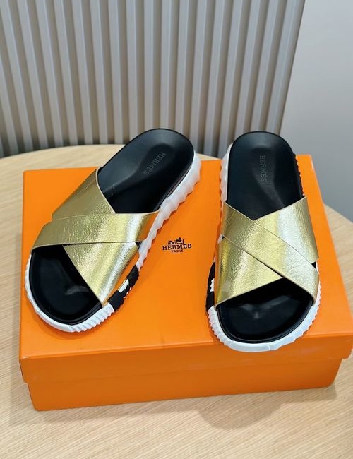 Hermes Infra Contrast Sole Lightweight Leather Sandals