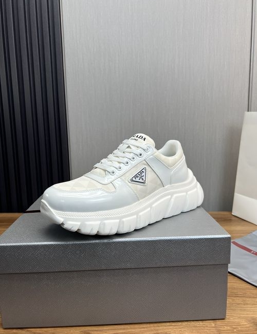 Prada Stitched Cowhide Sneakers