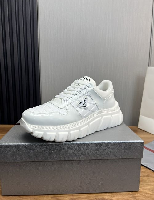 Prada Stitched Cowhide Sneakers
