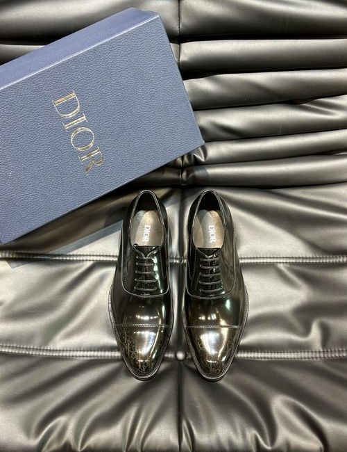 Christian Dior CD Top Grain Leather Sole Dress Shoes