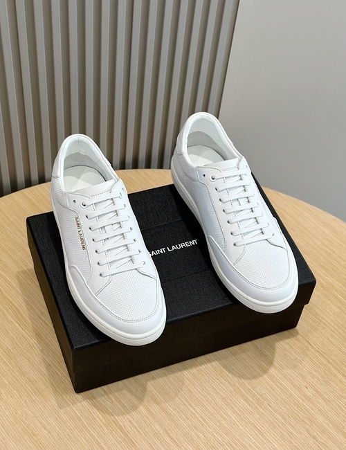 Yves Saint Laurent YSL Perforated Leather Low-Top Sneakers