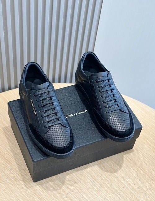 Yves Saint Laurent YSL Perforated Leather Low-Top Sneakers