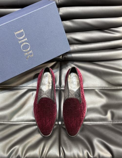 Christian Dior CD Velvet Leather Sole Dress Shoes
