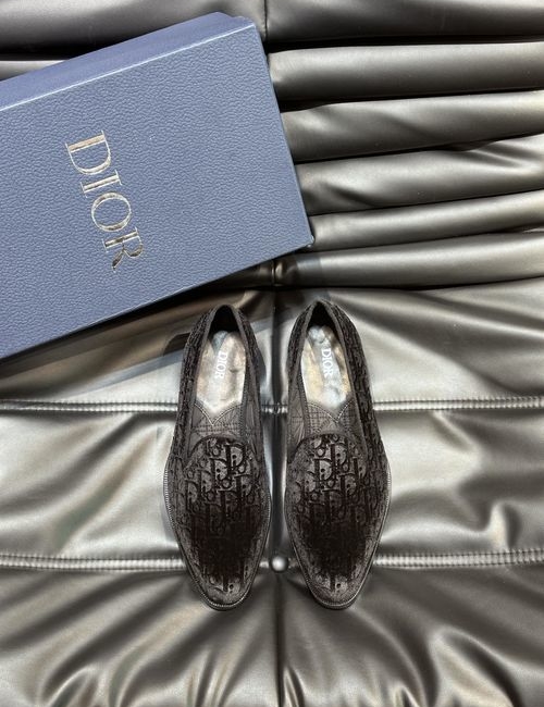 Christian Dior CD Velvet Leather Sole Dress Shoes