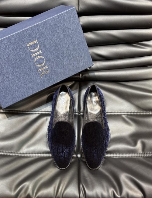 Christian Dior CD Velvet Leather Sole Dress Shoes