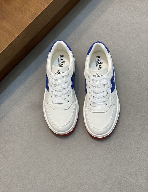Hogan Hi Logo Calfskin Mesh Sneakers