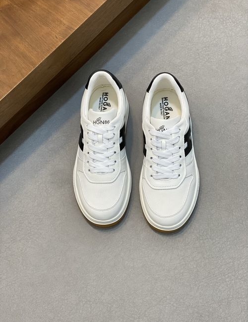 Hogan Hi Logo Calfskin Mesh Sneakers