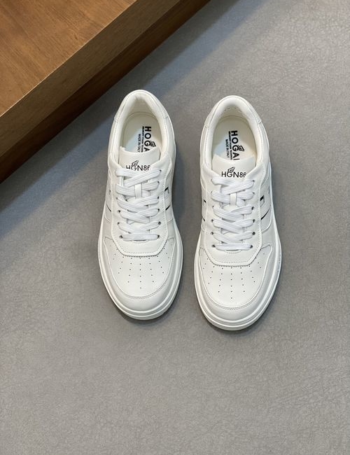 Hogan Hi Logo Calfskin Mesh Sneakers